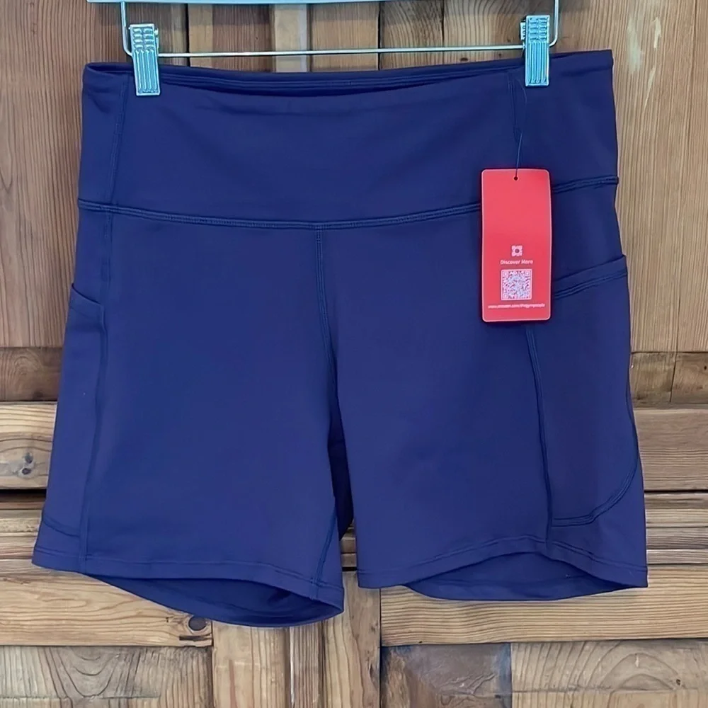 NWT The Gym People Purple Compression Shorts Sz. XL - Picture 8 of 11